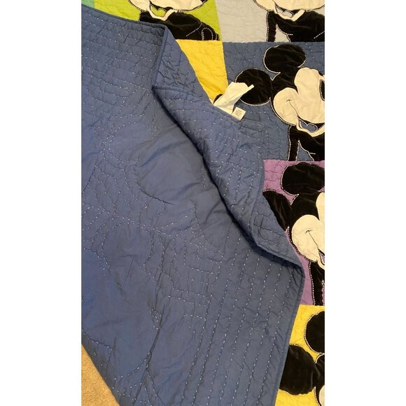 Ethan Allen Disney Mickey Mouse Color Block Quilt Full/Queen Bedspread Comforter - Picture 4 of 10